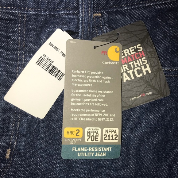 2 New Flame Resistant Carhartt Utility Jean - Picture 2 of 9